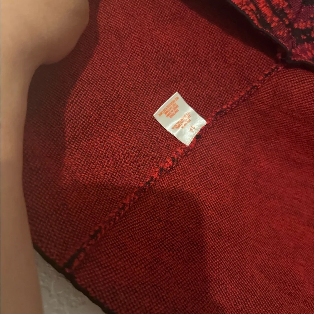 Ronny Kobo Red Black Knit Fit & Flare Dress Size S - Picture 3 of 7